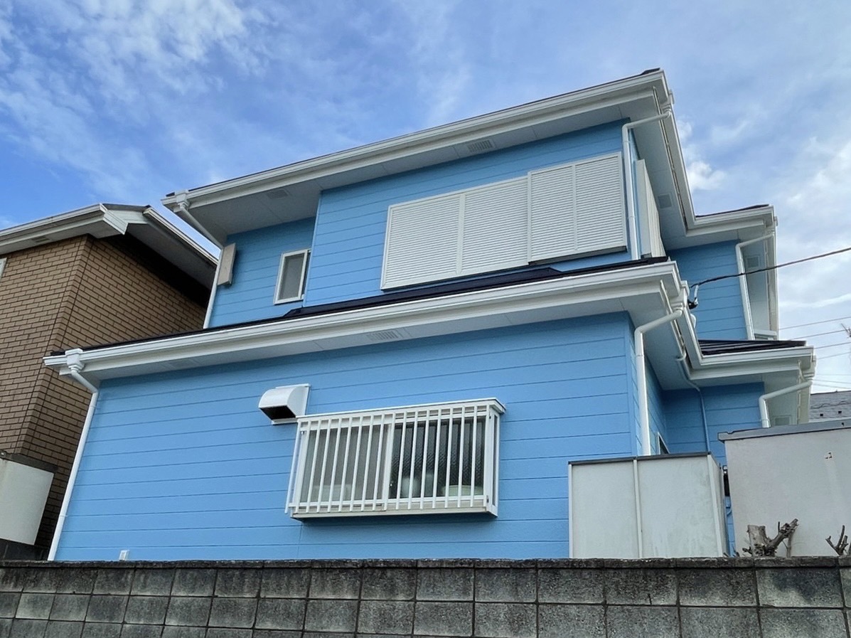 外壁塗装横浜市神奈川区パーフェクトトップブルー施工後写真