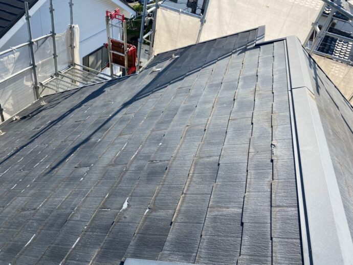 ニチハ屋根材パミール屋根のカバー工事施工写真