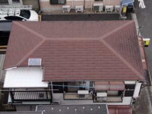 横浜市西区でサーモアイクールチョコを使って屋根塗装