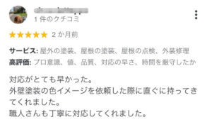 グーグルの口コミ評価